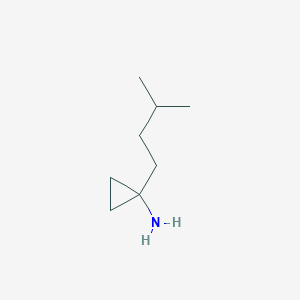 molecular formula C8H17N B3093885 1-(3-Methylbutyl)cyclopropanamine CAS No. 1250802-37-9