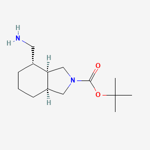 B3093898 Racemic-(3aR,4S,7aS)-tert-butyl 4-(aminomethyl)hexahydro-1H-isoindole-2(3H)-carboxylate CAS No. 1250993-62-4