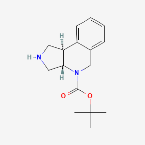 molecular formula C16H22N2O2 B3093909 1,2,3,3a,5,9b-Hexahydro-pyrrolo[3,4-c]isoquinoline-4-carboxylic acid tert-butyl ester CAS No. 1251002-37-5