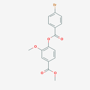 molecular formula C16H13BrO5 B309395 Methyl 4-[(4-bromobenzoyl)oxy]-3-methoxybenzoate 