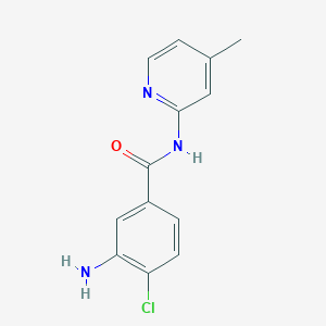 molecular formula C13H12ClN3O B309397 3-amino-4-chloro-N-(4-methyl-2-pyridinyl)benzamide 