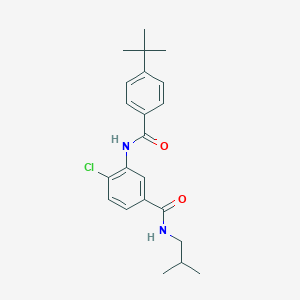molecular formula C22H27ClN2O2 B309400 3-[(4-tert-butylbenzoyl)amino]-4-chloro-N-isobutylbenzamide 