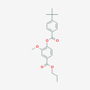 molecular formula C22H26O5 B309401 Propyl 4-[(4-tert-butylbenzoyl)oxy]-3-methoxybenzoate 