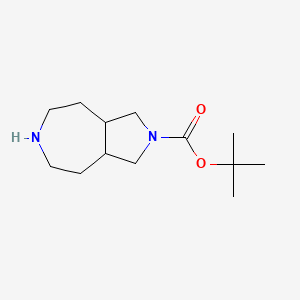 molecular formula C13H24N2O2 B3094014 tert-butyl (3aR,8aS)-octahydropyrrolo[3,4-d]azepine-2(1H)-carboxylate CAS No. 1252572-33-0