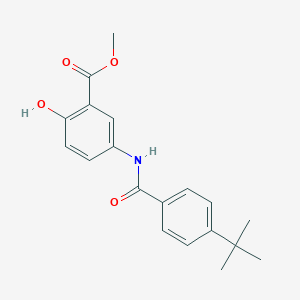 molecular formula C19H21NO4 B309405 Methyl 5-[(4-tert-butylbenzoyl)amino]-2-hydroxybenzoate 