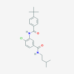 molecular formula C23H29ClN2O2 B309407 3-[(4-tert-butylbenzoyl)amino]-4-chloro-N-isopentylbenzamide 