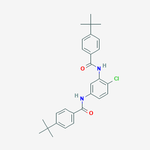 molecular formula C28H31ClN2O2 B309409 4-tert-butyl-N-{5-[(4-tert-butylbenzoyl)amino]-2-chlorophenyl}benzamide 