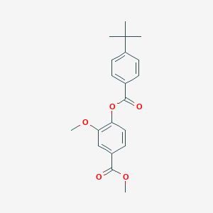 molecular formula C20H22O5 B309410 Methyl 4-[(4-tert-butylbenzoyl)oxy]-3-methoxybenzoate 