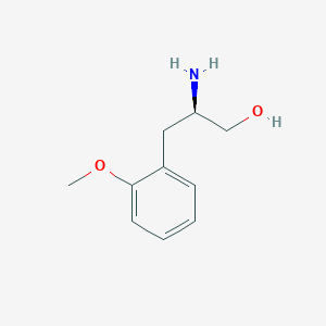 molecular formula C10H15NO2 B3094103 (r)-2-Amino-3-(2-methoxyphenyl)propan-1-ol CAS No. 1255037-24-1