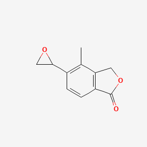 molecular formula C11H10O3 B3094109 4-甲基-5-(环氧-2-基)异苯并呋喃-1(3H)-酮 CAS No. 1255206-68-8