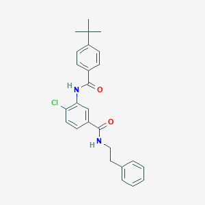 molecular formula C26H27ClN2O2 B309411 3-[(4-tert-butylbenzoyl)amino]-4-chloro-N-(2-phenylethyl)benzamide 
