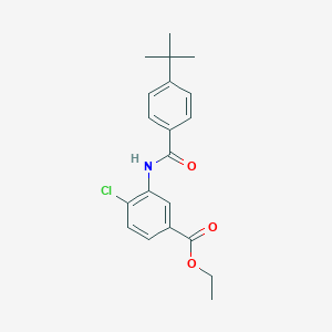 molecular formula C20H22ClNO3 B309413 Ethyl 3-[(4-tert-butylbenzoyl)amino]-4-chlorobenzoate 
