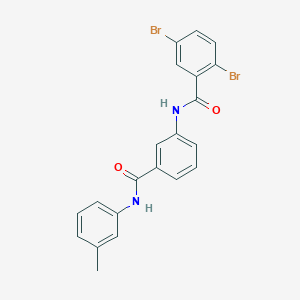 molecular formula C21H16Br2N2O2 B309414 2,5-dibromo-N-[3-(3-toluidinocarbonyl)phenyl]benzamide 