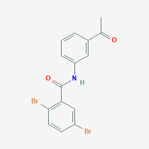 molecular formula C15H11Br2NO2 B309415 N-(3-acetylphenyl)-2,5-dibromobenzamide 