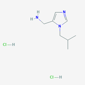 molecular formula C8H17Cl2N3 B3094161 [(1-Isobutyl-1H-imidazol-5-yl)methyl]amine dihydrochloride CAS No. 1255717-15-7