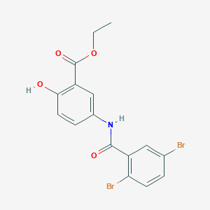 Ethyl 5-[(2,5-dibromobenzoyl)amino]-2-hydroxybenzoate
