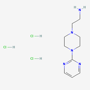 molecular formula C10H20Cl3N5 B3094172 [2-(4-Pyrimidin-2-ylpiperazin-1-yl)ethyl]amine trihydrochloride CAS No. 1255717-23-7