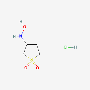 molecular formula C4H10ClNO3S B3094196 3-(羟氨基)四氢噻吩-1,1-二氧化物盐酸盐 CAS No. 1255717-73-7