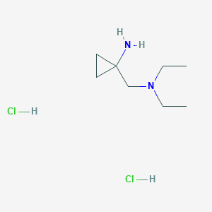 molecular formula C8H20Cl2N2 B3094210 1-[(Diethylamino)methyl]cyclopropanamine dihydrochloride CAS No. 1255717-80-6