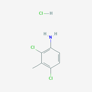 molecular formula C7H8Cl3N B3094213 (2,4-Dichloro-3-methylphenyl)amine hydrochloride CAS No. 1255717-90-8