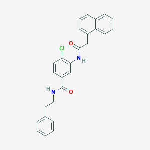 molecular formula C27H23ClN2O2 B309423 4-chloro-3-[(1-naphthylacetyl)amino]-N-(2-phenylethyl)benzamide 