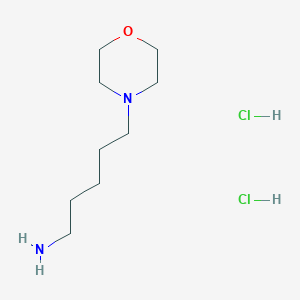 molecular formula C9H22Cl2N2O B3094230 [5-(4-Morpholinyl)pentyl]amine dihydrochloride CAS No. 1255718-10-5