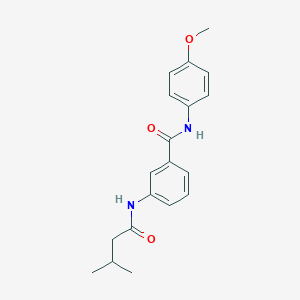 molecular formula C19H22N2O3 B309424 N-(4-methoxyphenyl)-3-[(3-methylbutanoyl)amino]benzamide 