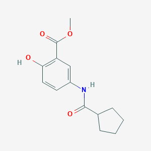 molecular formula C14H17NO4 B309425 Methyl 5-[(cyclopentylcarbonyl)amino]-2-hydroxybenzoate 