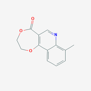 molecular formula C13H11NO3 B3094259 8-methyl-2H-[1,4]dioxepino[6,5-c]quinolin-5(3H)-one CAS No. 1255779-40-8
