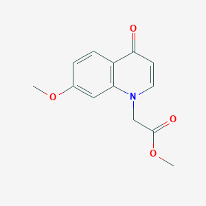 molecular formula C13H13NO4 B3094261 methyl (7-methoxy-4-oxoquinolin-1(4H)-yl)acetate CAS No. 1255781-16-8