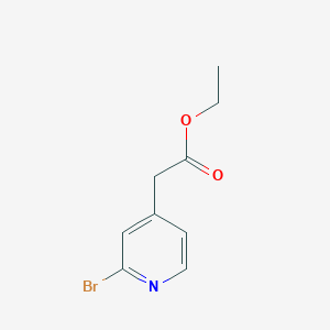 molecular formula C9H10BrNO2 B3094279 Ethyl 2-(2-bromopyridin-4-yl)acetate CAS No. 1256337-24-2
