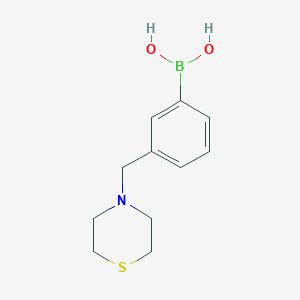 molecular formula C11H16BNO2S B3094287 3-(Thiomorpholin-4-ylmethyl)phenylboronic acid CAS No. 1256358-59-4