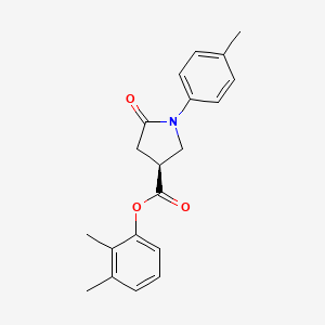 molecular formula C20H21NO3 B3094296 (2,3-二甲苯基)(3S)-1-(4-甲苯基)-5-氧代吡咯烷-3-羧酸酯 CAS No. 1256573-07-5