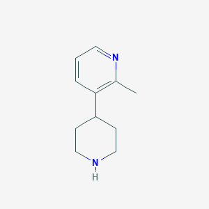 molecular formula C11H16N2 B3094315 2-甲基-3-(哌啶-4-基)吡啶 CAS No. 1256787-95-7