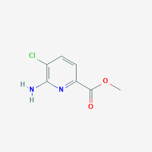 molecular formula C7H7ClN2O2 B3094323 Methyl 6-amino-5-chloropicolinate CAS No. 1256794-05-4