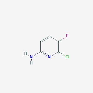 molecular formula C5H4ClFN2 B3094330 6-氯-5-氟吡啶-2-胺 CAS No. 1256808-75-9