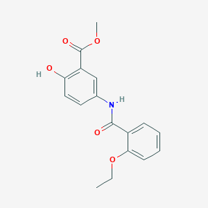 molecular formula C17H17NO5 B309434 Methyl 5-[(2-ethoxybenzoyl)amino]-2-hydroxybenzoate 