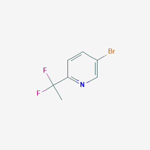 molecular formula C7H6BrF2N B3094340 5-Bromo-2-(1,1-difluoroethyl)pyridine CAS No. 1256821-91-6