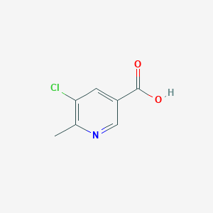 molecular formula C7H6ClNO2 B3094348 5-Chloro-6-methylnicotinic acid CAS No. 1256835-19-4