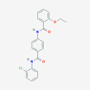 molecular formula C22H19ClN2O3 B309437 N-{4-[(2-chloroanilino)carbonyl]phenyl}-2-ethoxybenzamide 