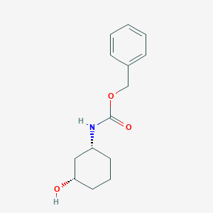 molecular formula C14H19NO3 B3094379 苄基 (1R,3S)-(3-羟基环己基)氨基甲酸酯 CAS No. 1257303-72-2
