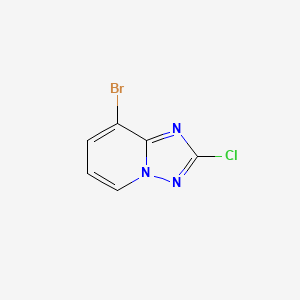 molecular formula C6H3BrClN3 B3094389 8-Bromo-2-chloro-[1,2,4]triazolo[1,5-a]pyridine CAS No. 1257705-04-6