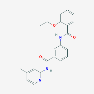 molecular formula C22H21N3O3 B309440 2-ethoxy-N-(3-{[(4-methyl-2-pyridinyl)amino]carbonyl}phenyl)benzamide 