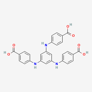 molecular formula C27H21N3O6 B3094428 4,4',4''-(1,3,5-Benzenetriyltrisimino)trisbenzoic acid CAS No. 1258012-29-1