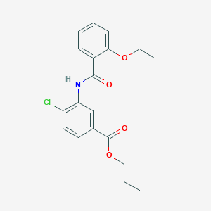 molecular formula C19H20ClNO4 B309443 Propyl 4-chloro-3-[(2-ethoxybenzoyl)amino]benzoate 