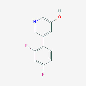 molecular formula C11H7F2NO B3094446 5-(2,4-Difluorophenyl)pyridin-3-ol CAS No. 1258616-04-4