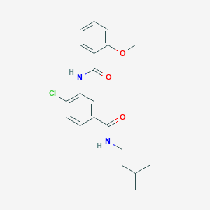molecular formula C20H23ClN2O3 B309445 4-chloro-N-isopentyl-3-[(2-methoxybenzoyl)amino]benzamide 