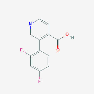 molecular formula C12H7F2NO2 B3094453 3-(2,4-Difluorophenyl)isonicotinic acid CAS No. 1258624-98-4