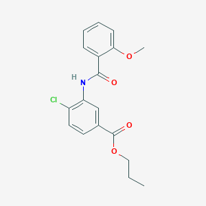 molecular formula C18H18ClNO4 B309446 Propyl 4-chloro-3-[(2-methoxybenzoyl)amino]benzoate 