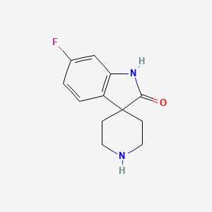 molecular formula C12H13FN2O B3094469 6-Fluorospiro[indoline-3,4'-piperidin]-2-one CAS No. 1258637-78-3